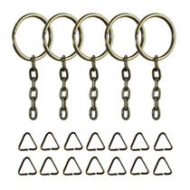 Argola 23mm Com Corrente E Elo Triangular 8mm Ouro Velho - 2000 Unidades