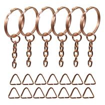 Argola 23mm Com Corrente Rose Gold Para Chaveiro E Triângulo Com 500 Peças