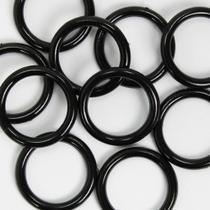 Argola 35mm Preta de Plástico Multiuso Resistente Com 50 Unidades