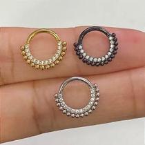 ARGOLA AÇO CAMMY CLICKER - Dourado, Preto e Rosé com Zircônias
