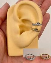 Argola aço cirúrgico cobra clicker dourada 1,2mm