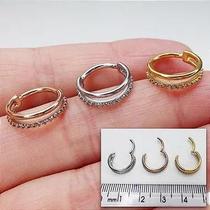 Argola aço cirúrgico conch duo clicker - dourado e rosé