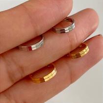 Argola aço mirror clicker dourada com fecho clicker