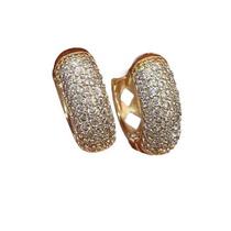 Argola Articulada Com Zirconias Folheado A Ouro Argola Articulada Com Zirconias Folheado A Ouro