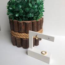 Argola articulada Fio Redonda Semijoia Banhada em Ouro 18k - BR02034