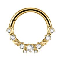 Argola Articulada Para Septo, Nariz E Cartilagem, Em Prata, Ouro E Titânio, Com Design Cobra,