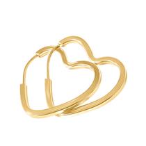 Argola Brinco 2cm Prata 925 Dourada 18k - Coração Dourado Argola Brinco 2cm Prata 925 Dourada 18k - Coração Dourado