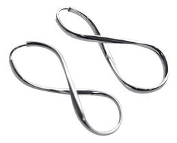 Argola Brinco Pequena Infinito Prata 925 - 38mm Feminina