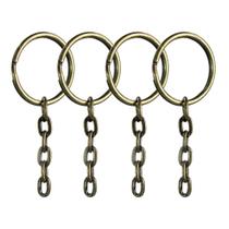 Argola C/ Corrente P/chaveiro 23mm 100 Un Atacado Ouro Velho