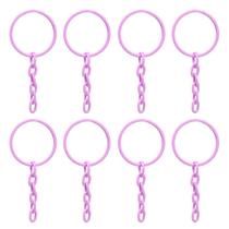 Argola c/ Corrente P/chaveiro 23mm 100 Unidades Rosa Bebê