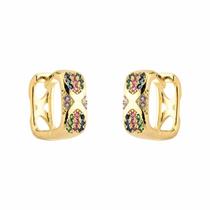 Argola Carol cravejado de zircônia