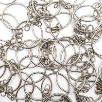 Argola Chaveiro Metal Níquel 25mm 10pçs com Corrente 15g Argola Chaveiro Metal Níquel 25mm 10pçs com Corrente 15g
