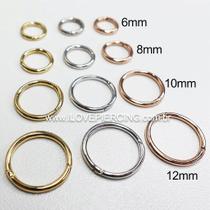 Argola clicker segmentada em ouro 18k - unidade