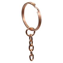 Argola Com Corrente 20mm Rose Gold Para Chaveiro 1000 unidades