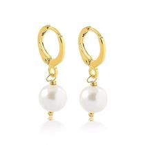 Argola com pingente perola g Argola com pingente perola g