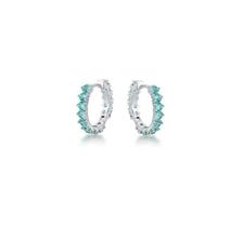 ARGOLA CRAVAÇÃO TRÊS PONTAS ZIRCÔNIA TURMALINA BANHADO A RÓDIO BRANCO - Joia Elegante ARGOLA CRAVAÇÃO TRÊS PONTAS ZIRCÔNIA TURMALINA BANHADO A RÓDIO BRANCO - Joia Elegante