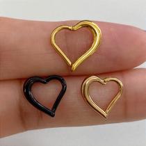 Argola de aço cirúrgico em formato de coração clicker Argola de aço cirúrgico em formato de coração clicker