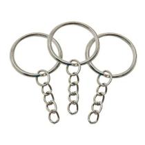 Argola de chaveiro 25mm cor prata pacote c/50 unidades