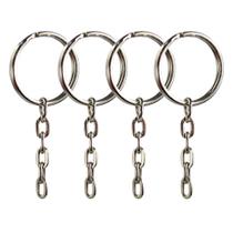 Argola De Chaveiro Com Corrente 20mm 100 Peças Prata Argola De Chaveiro Com Corrente 20mm 100 Peças Prata
