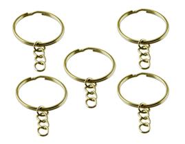 Argola De Chaveiro Dourada Pct 100 Uni 0,25Mm Com Corrente Argola De Chaveiro Dourada Pct 100 Uni 0,25Mm Com Corrente