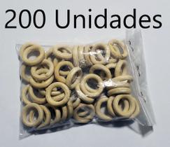 Argola de Madeira 25 mm para Artesanato Cor Marfim Natural
