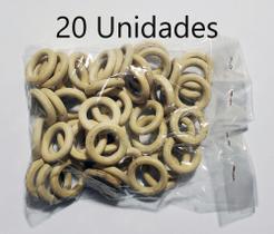Argola de Madeira 37 mm para Artesanato Cor Marfim Natural