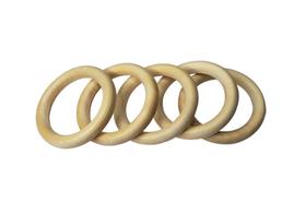 Argola de Madeira 7.0 72 mm para Artesanato Macramê Cor Marfim Natural