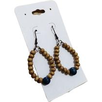 Argola de madeira feminina brinco hippie artesanal Argola de madeira feminina brinco hippie artesanal