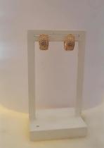 Argola de Micro Zirconias Banhado a Ouro 18K - Antialergico Argola de Micro Zirconias Banhado a Ouro 18K - Antialergico