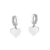 Argola de Prata Coração Shine