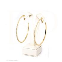 Argola De Pressão Cristais Perla Dourado Argola De Pressão Cristais Perla Dourado