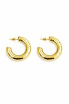 Argola Dourada Larga Tamanho Médio 3,5cm Dourado Argola Dourada Larga Tamanho Médio 3,5cm Dourado