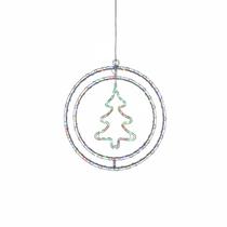 Argola Dupla C/ Figuras Árvore 80LEDs Colorido - Global