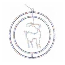 Argola Dupla C/ Figuras Rena 80LEDs Colorido - Global Argola Dupla C/ Figuras Rena 80LEDs Colorido - Global