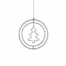 Argola Dupla Com Figuras Árvore 80Leds Colorido - Global Argola Dupla Com Figuras Árvore 80Leds Colorido - Global