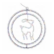 Argola Dupla Com Figuras Rena 80Leds Colorido - Global Argola Dupla Com Figuras Rena 80Leds Colorido - Global