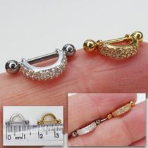 ARGOLA E MICROBELL PRATA 925 DOUBLE CLASSIC - Piercing em Aço Cirúrgico