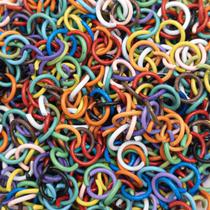 Argola Elo Chaveiro Metal 4mm 6mm 8mm 10mm Cores 100pçs Escolha o Tipo