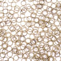 Argola Elo Metal Ouro Velho 6mm Chaveiro 100pçs 12g Arte