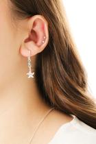 Argola Estrela do Mar e Miçanga Azul de Semijoia