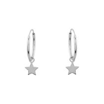 argola estrela prateada