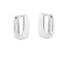 Argola Fecho Click Banhada a Prata Isabela - Brinco Elegante