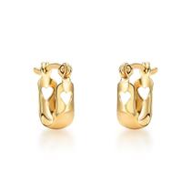 Argola Feminina Coração Folheado Ouro 18k Antialérgico Argola Feminina Coração Folheado Ouro 18k Antialérgico
