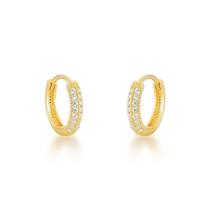 Argola fina cravejada m