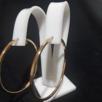 Argola fina Quadrada lisa semijoias Banhada