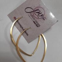 Argola folheada ouro 18k.