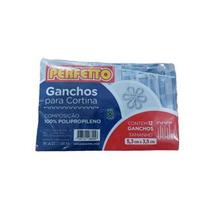 Argola / Gancho De Plástico Para Cortina De Box Com 12 Pecas 5,3cmx3,5cm Perfetto