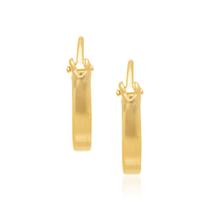 ARGOLA INFANTIL LISA .MED 1,0 CM Brinco feminino folheado a ouro 18k joia antialérgica presente feminino mulheres