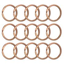Argola Italiana Batida Rose Gold 35mm Sem Corrente Para Chaveiro 50 Unidades