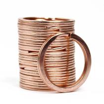 Argola Italiana Rose Gold 28mm Sem Corrente Chaveiros Com 100 Unidades